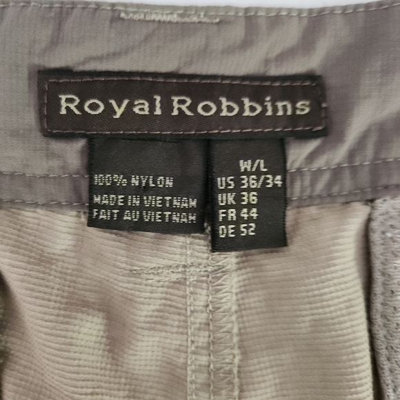 ROYAL ROBBINS outdoor beige hiking travel pants 36w/34l - Picture 14 of 15